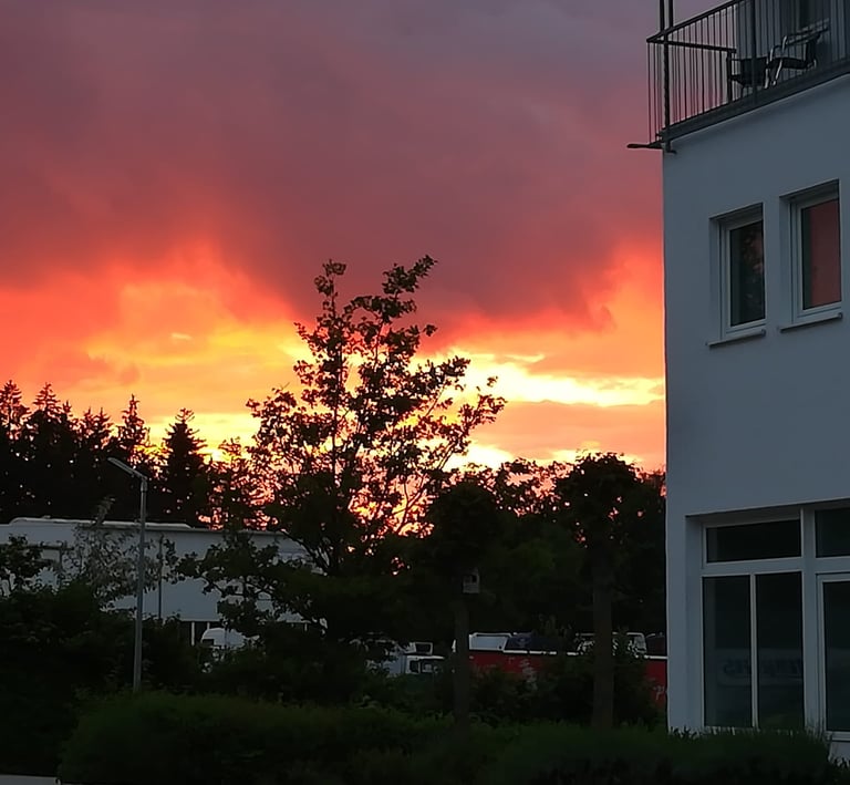 At the Hotel Thannhof, you can enjoy beautiful sunsets with red skies and an unforgettable experienc