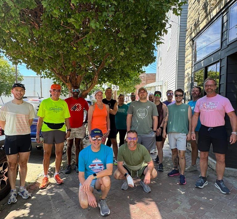 A group of runners