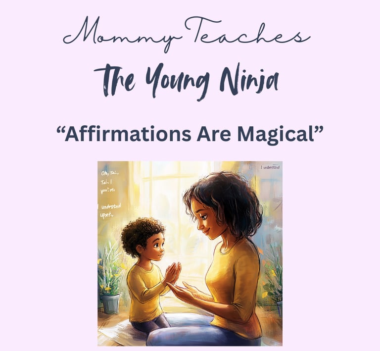 Affirmations Made Easy is volume 3 in the Mommy Teaches the Young Ninja Series. Learn self-talk.