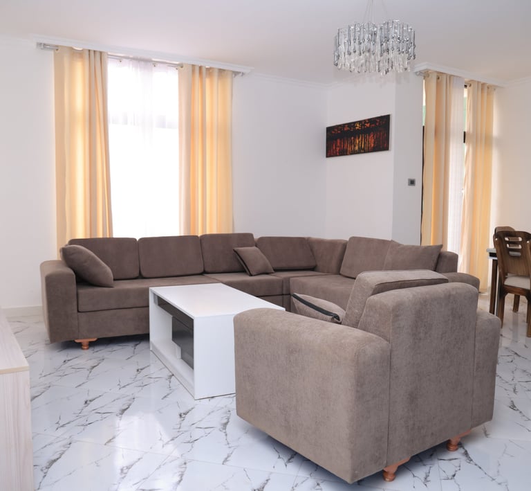 2 bedroom serviced apartment living room, Addis Ababa, modern kitchen apartment Bole Addis Ababa 