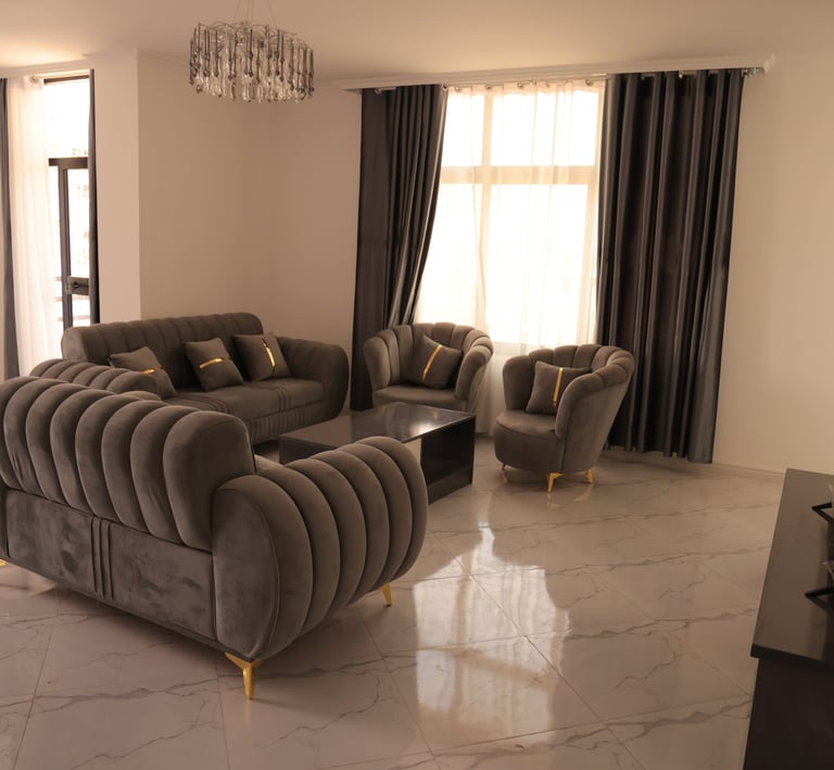 2 bedroom serviced apartment living room, Addis Ababa, modern kitchen apartment Bole Addis Ababa 