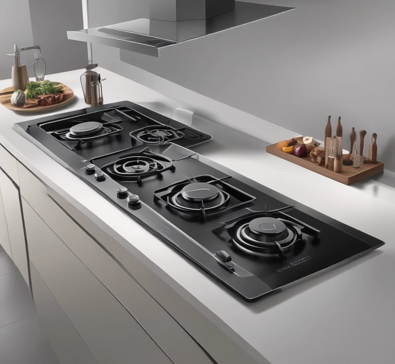 Close-up of a sleek Gaggenau oven with stainless steel finish.