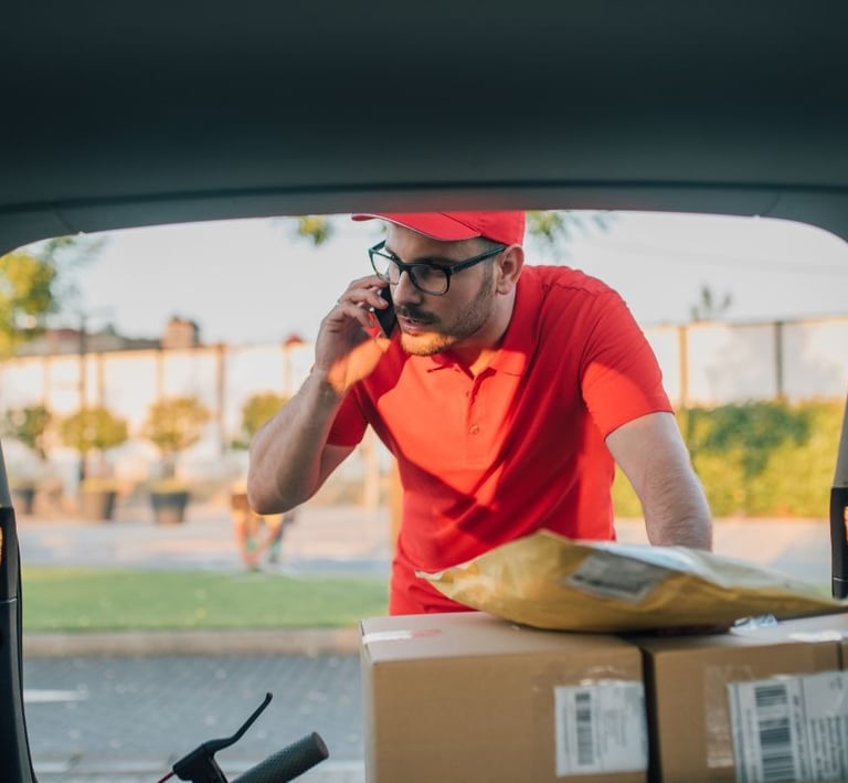 Package delivery driver using rental car for gig work in Tucson Arizona