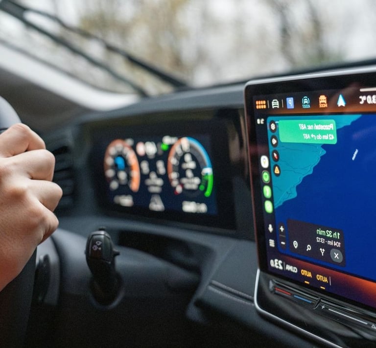 Rental car dashboard and navigation system for gig drivers in Tucson Arizona