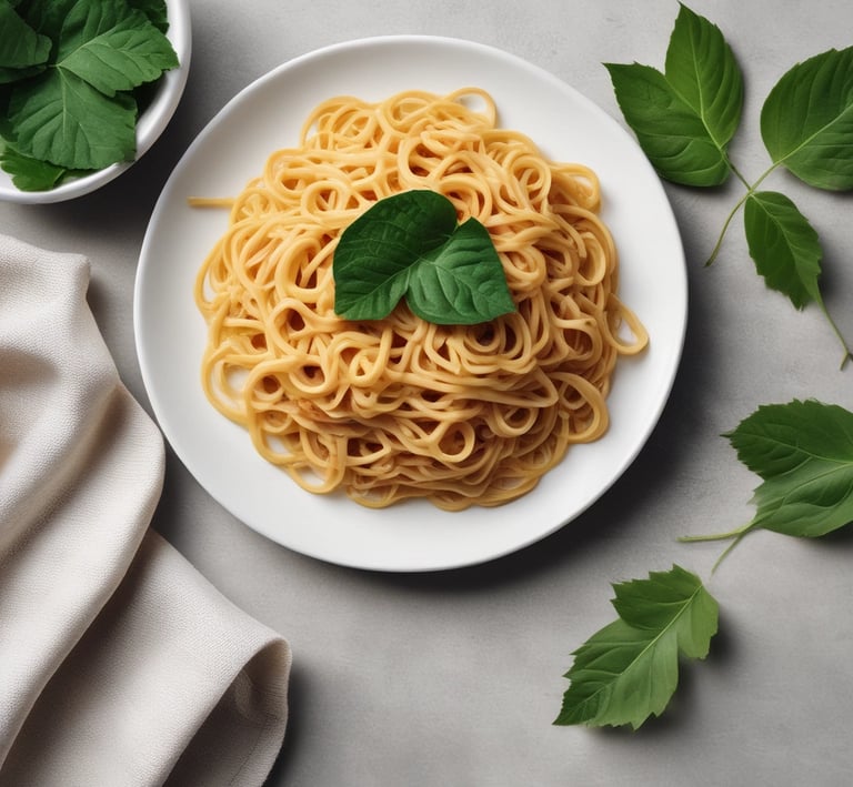 A rustic Italian table set with plates of pasta, fresh bread, and glasses of red wine.