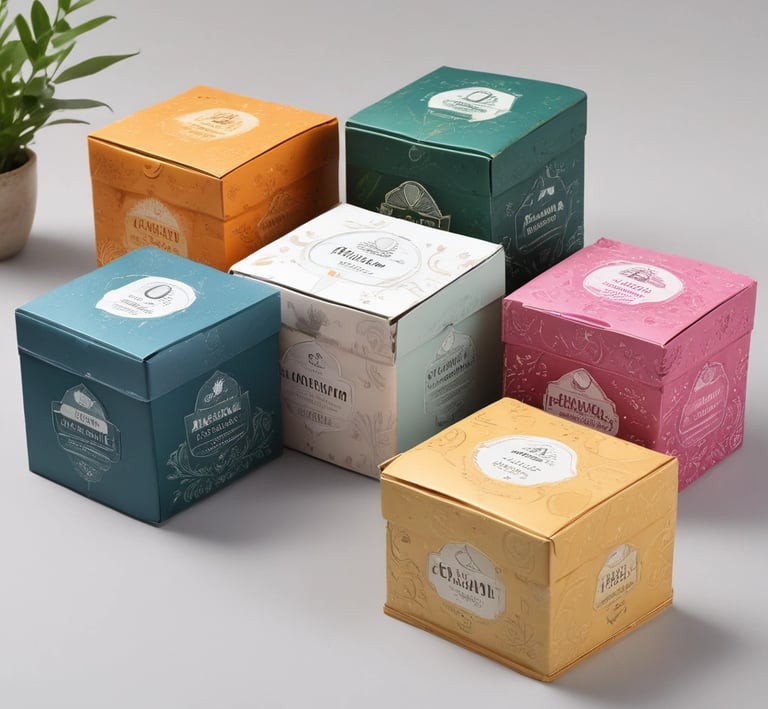 Printed mono carton folding carton packaging box for sweets cup cake box chocolate box