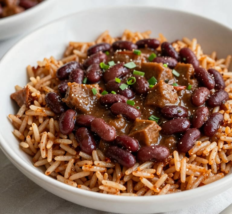 Overhead shot of fresh ingredients laid out before cooking a vibrant meal.