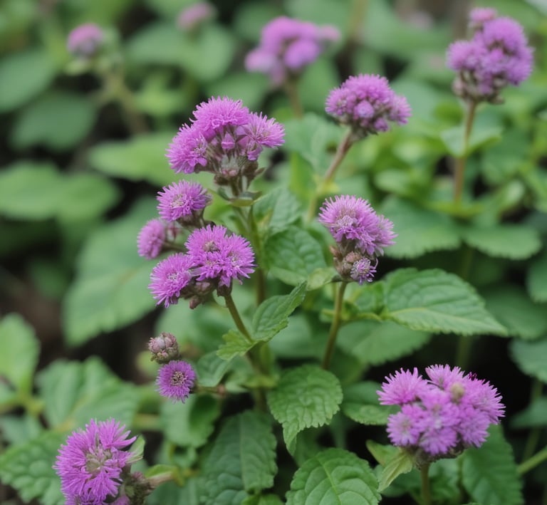 Close-up photo of fresh green menthol leaves with dew drops.
