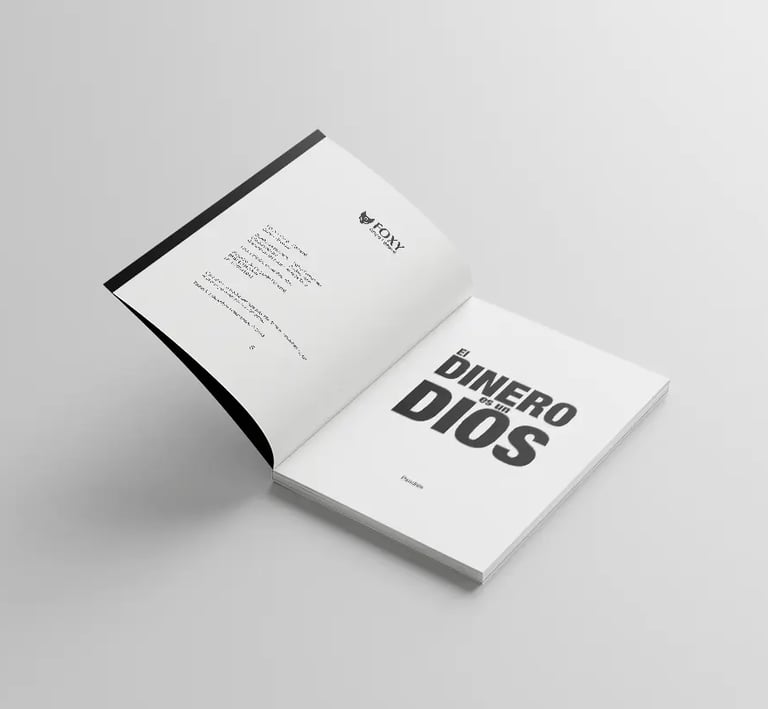 Primera página del "El Dinero es un Dios"