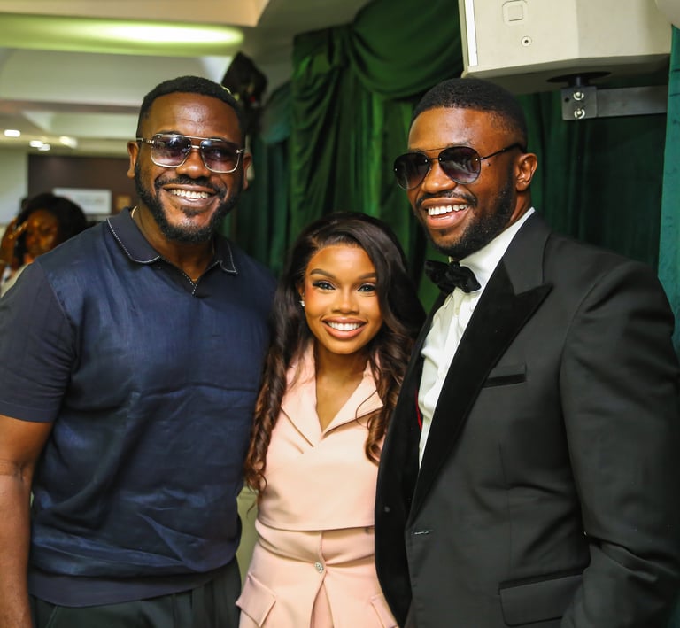 Convener Chy Nwakanma with her special guests Deyemi Okonlawon and Stan Nze 