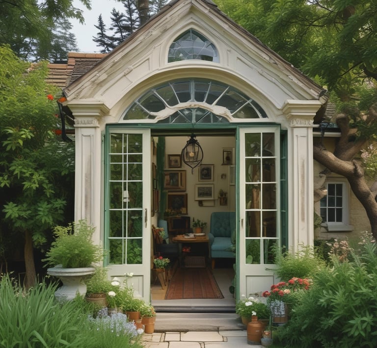 Hands planting seedlings in rich soil, surrounded by gardening tools and natural light.