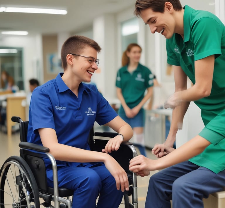 Group photo of Eden Prime Care support workers standing together in front of a white background.