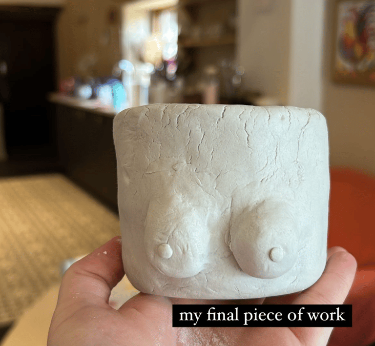 clay boob pots