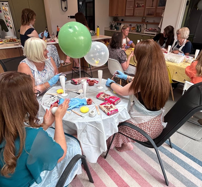 boob pot hen party workshop