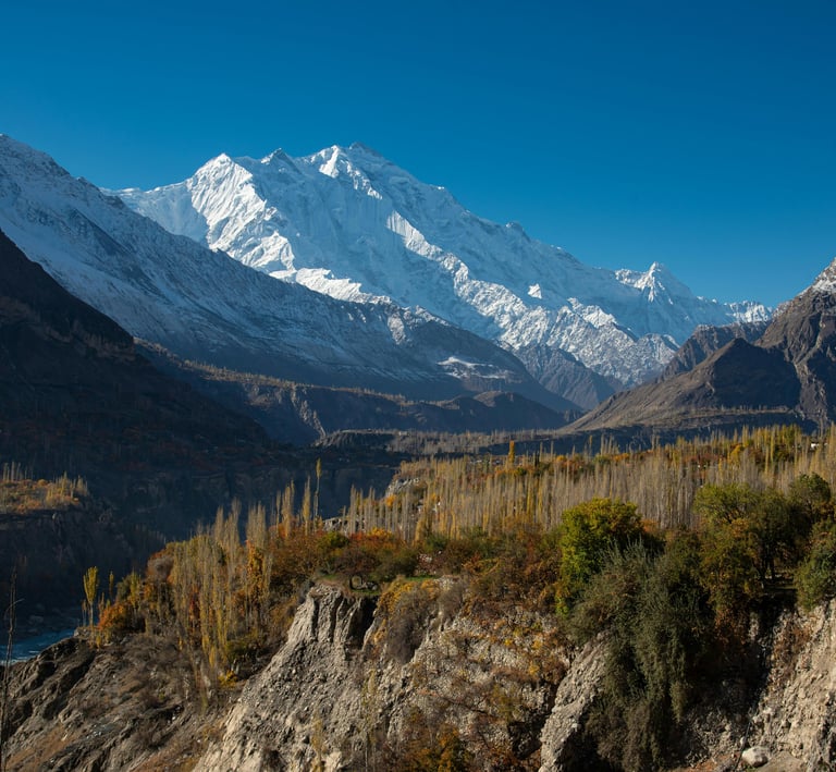 Rakaposhi mountain in hunza valley