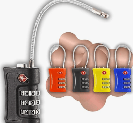 Cadeado TSA com Cabo de Aço e Senha