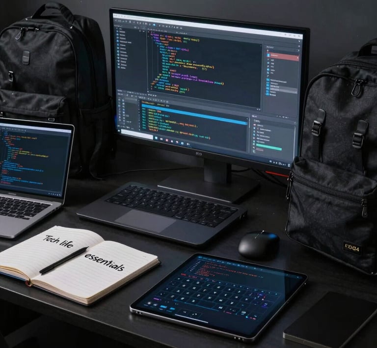 Close-up of a smart notebook with digital interface overlay, blending traditional writing with futuristic tech.