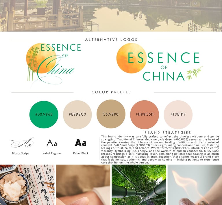 brand board redone with a more traditional, yet modern approach. 