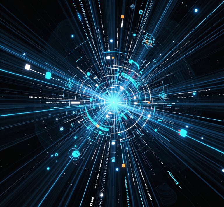 A close-up of a digital fingerprint pattern glowing overlaid with neural network lines.
