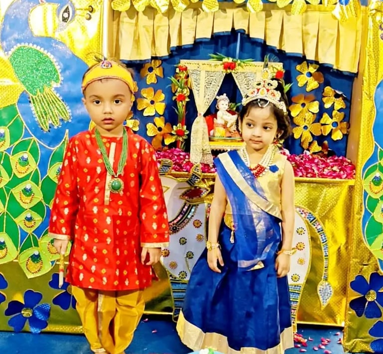 Child playing in cultural event of Enfant preschool in Happy heart ,brilliant mind 