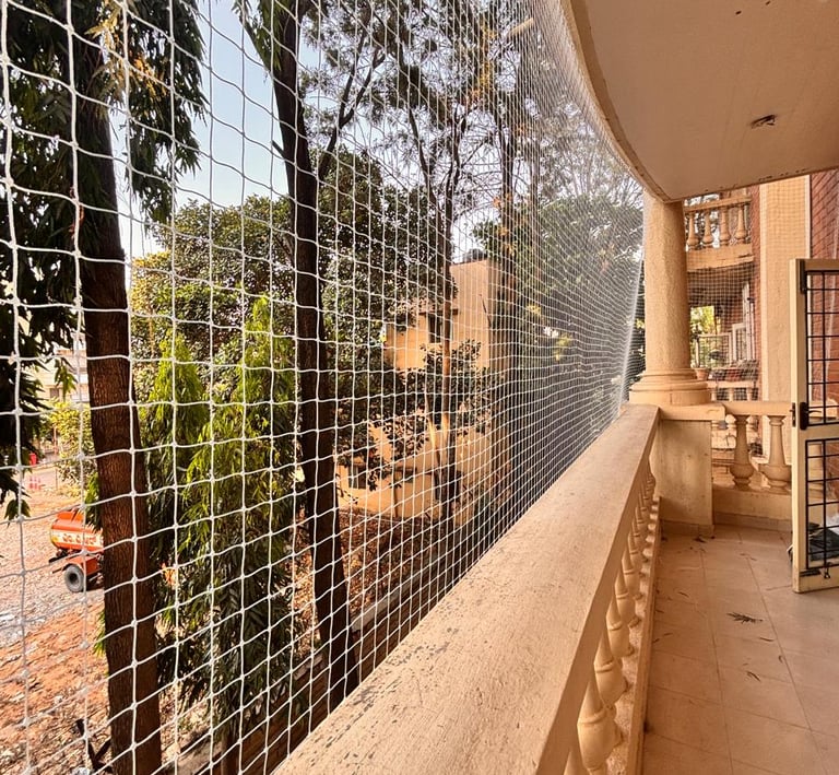 images of balcony pigeon nets in electronic city by arjilli safety nets