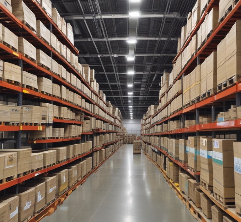 A professional team discussing trade documents in a bright office setting.