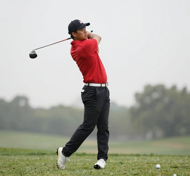 A boxer in a dimly lit gym, shadowboxing with wrist and ankle sensors glowing faintly.