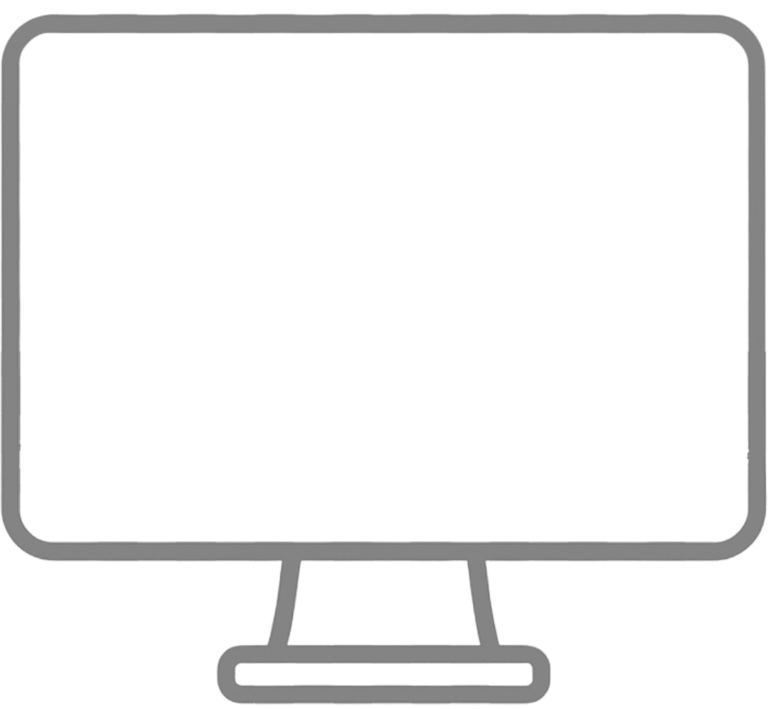 Ilustración de silueta monitor