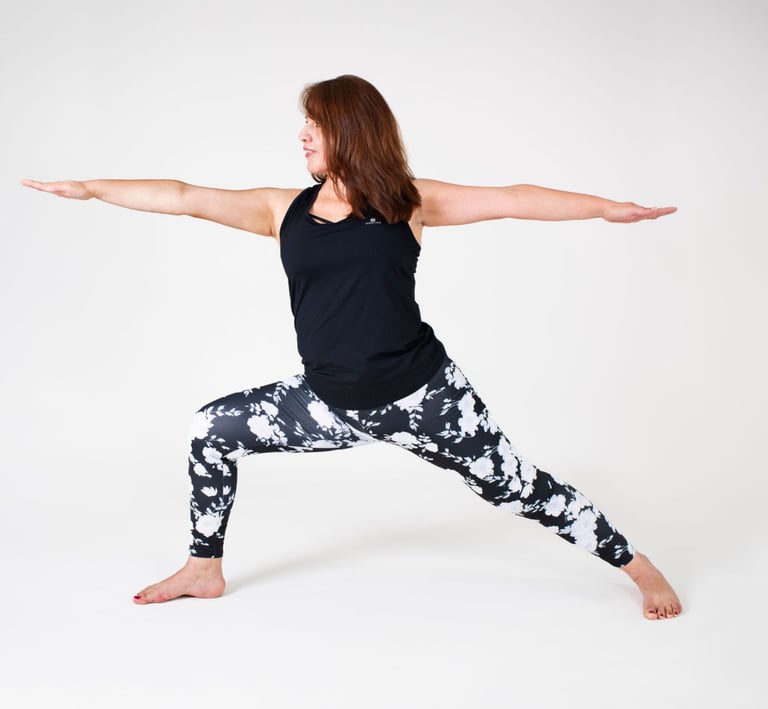 yogi yoga asana warrior pose