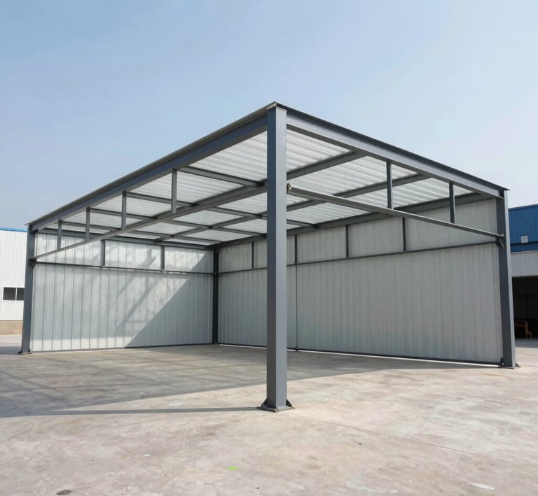A spacious warehouse interior with rows of neatly organized hangers and storage racks bathed in natural light.