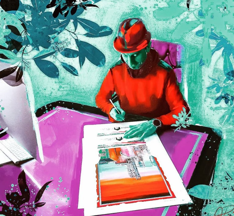 Atelier Romeo Opincaru, Kunst, Malerei, Farben.