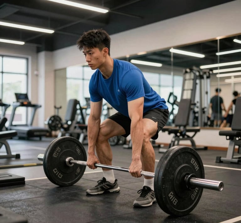 Close-up of a person tying running shoes on a sunny morning.