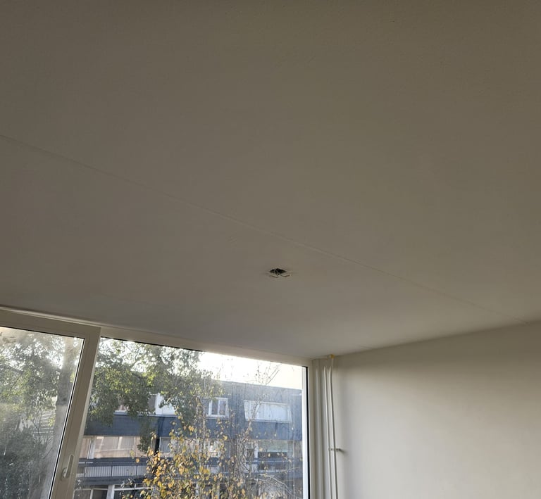 strak gespoten plafond