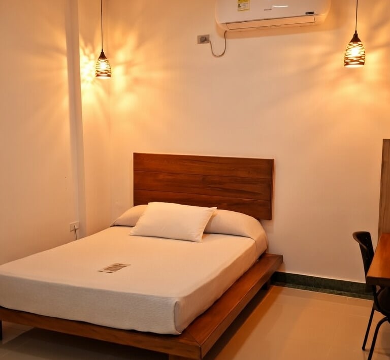 ¿Qué incluye una habitación minimalista en el Hotel Barbacoa? Nuestras habitaciones en Apartadó 