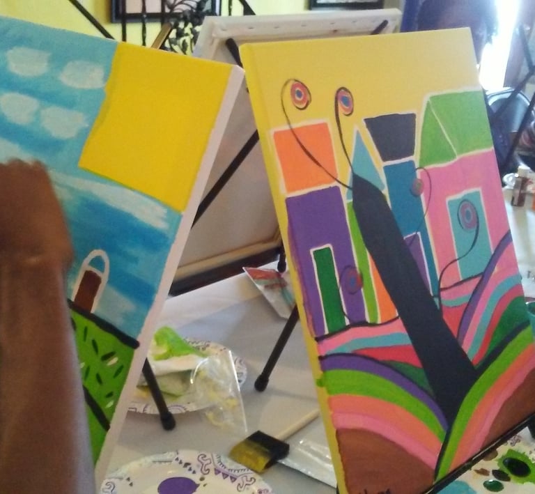 Canvas Art Closet paint parties are fun for all events in Baltimore, Maryland