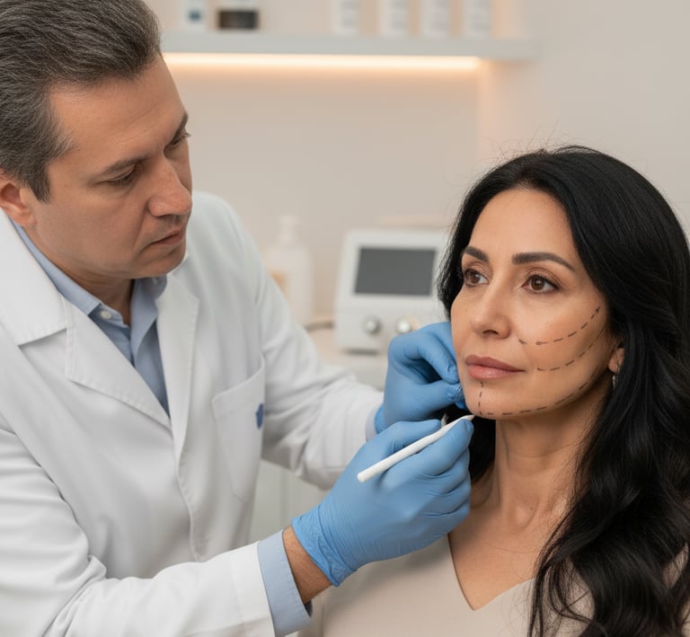 Lifting facial, hilos tensores, rejuvenecimiento facial, rellenos faciales