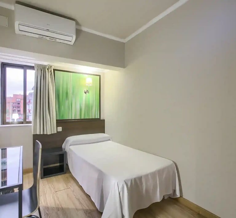 habitacio-1 cama-hotel castilla fuenlabrada