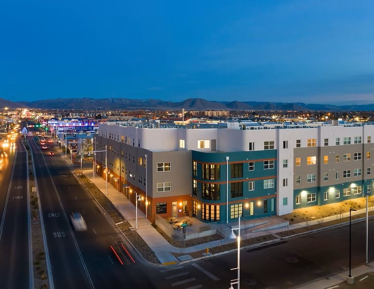 Outside view of PAH! Hiland Plaza Apartments