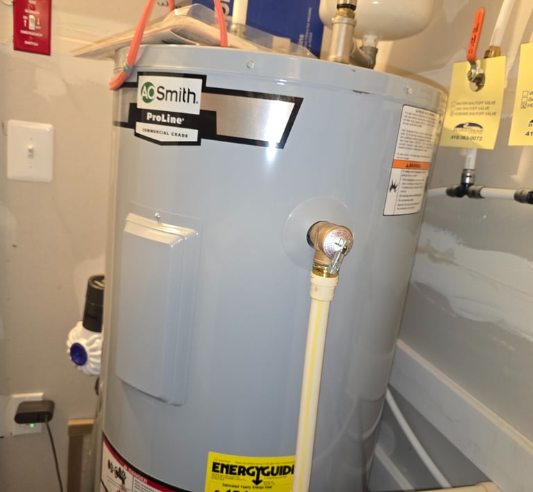 City of Rockville MD residential electric water heater installation service