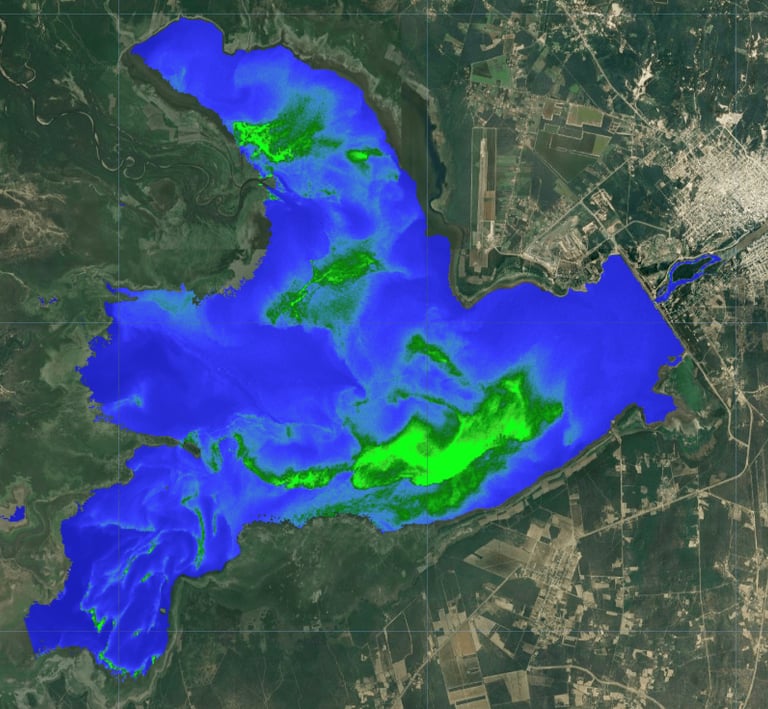 Clorofila estimada satelitalmente en Río Hondo 2023