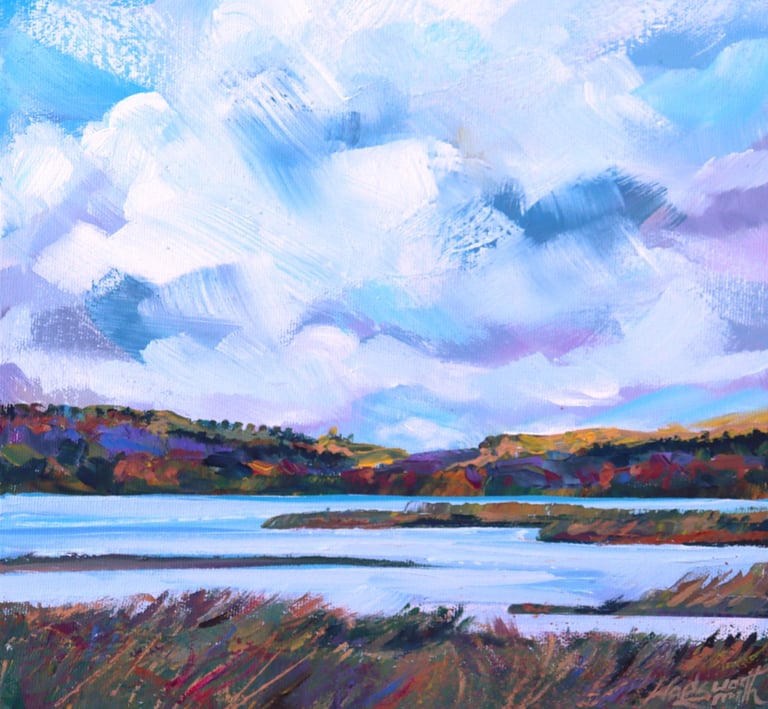 JUST PASSING BY - painting by Sharon Wadsworth-Smith