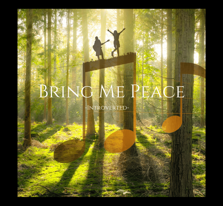 Bring Me Peace - Single Cover with a calm background, trees, and a music note.
