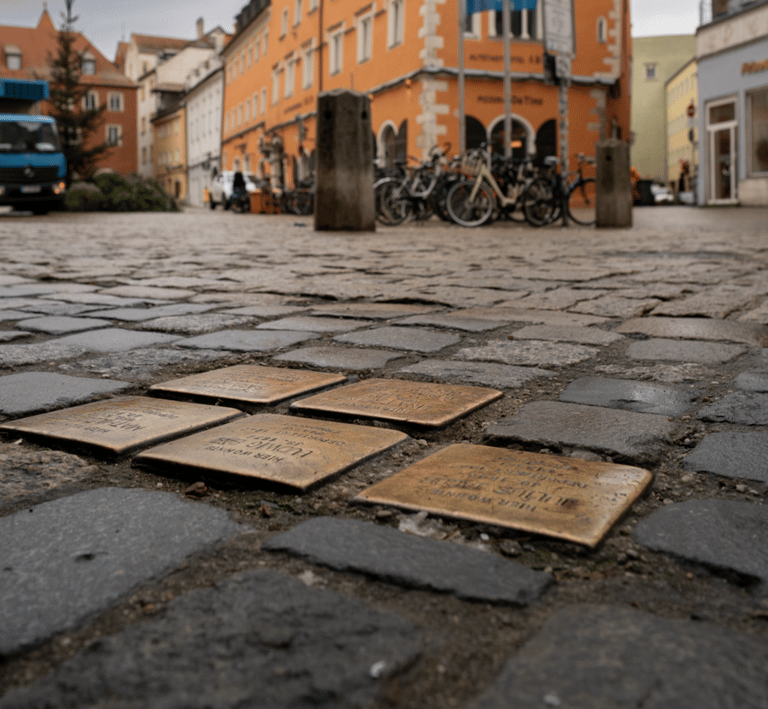 Stolpersteine am Haidplatz.