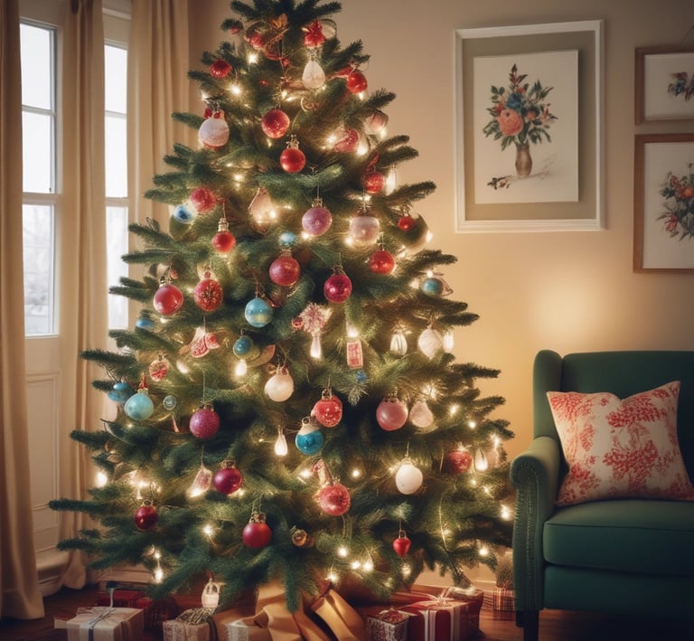 a vintage christmas tree