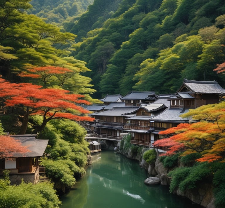 A local guide sharing stories with travelers in a traditional teahouse surrounded by tatami mats.