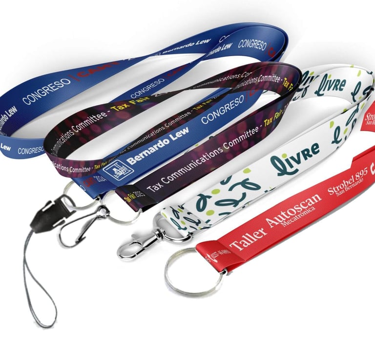 Cintas lanyard personalizadas y acreditaciones para eventos y congresos corporativos