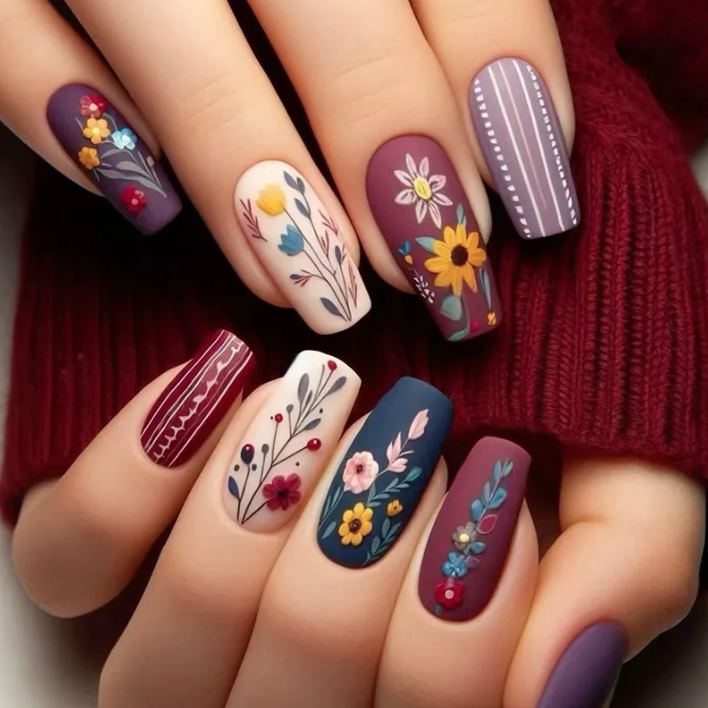 Floral Nail Gel Set