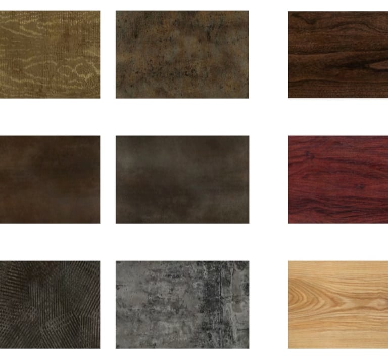a variety of wood grained wood flooring samples