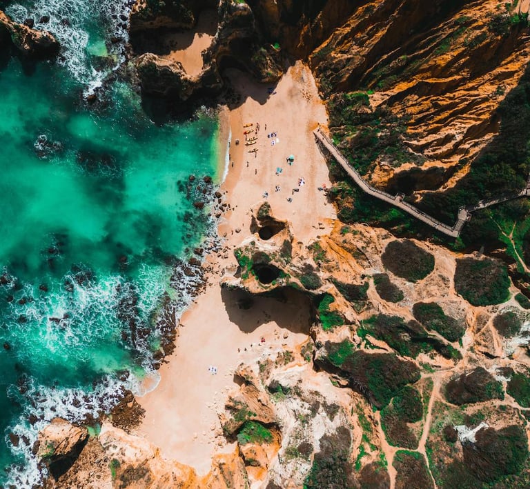 Wo sind die schönsten Felsen an der Algarve 