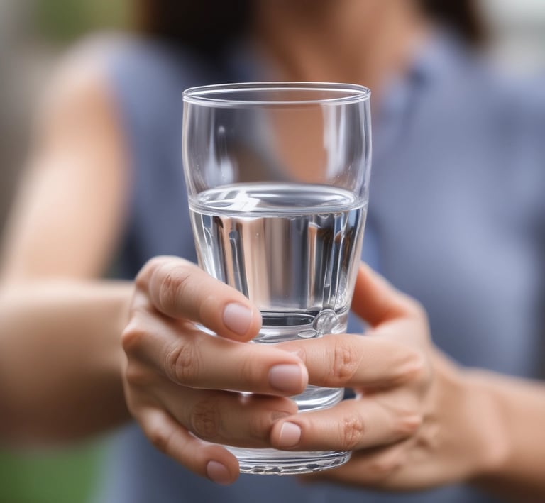 A refreshing bottle of Acua Natura water on a sunny day.